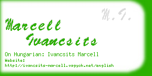 marcell ivancsits business card